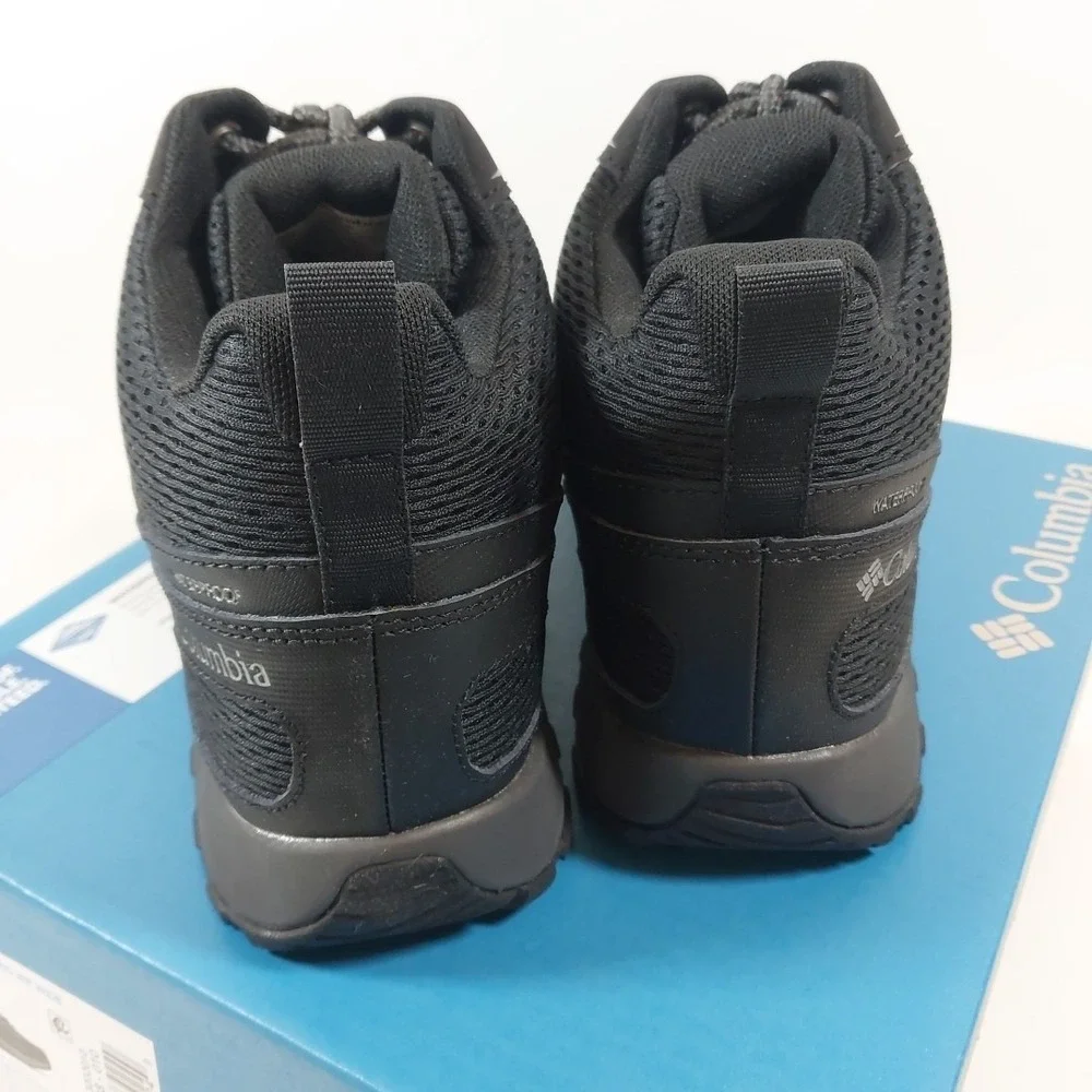 COLUMBIA MENS GRANITE TRAIL MID WP‎ WATERPROOF BLACK BOOT SIZE 7